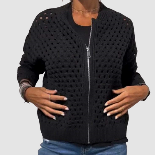 Everyday Lightweight Knit Zip Cardigan