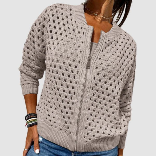 Everyday Lightweight Knit Zip Cardigan