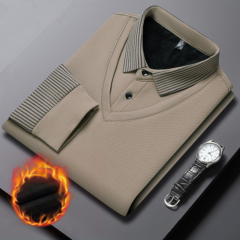 🔥HOT SALE 50% OFF🔥Men's Lapel Faux Two-Piece Knitted Shirt