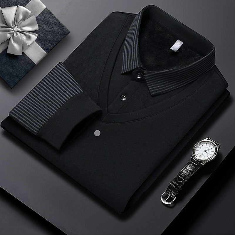 🔥HOT SALE 50% OFF🔥Men's Lapel Faux Two-Piece Knitted Shirt