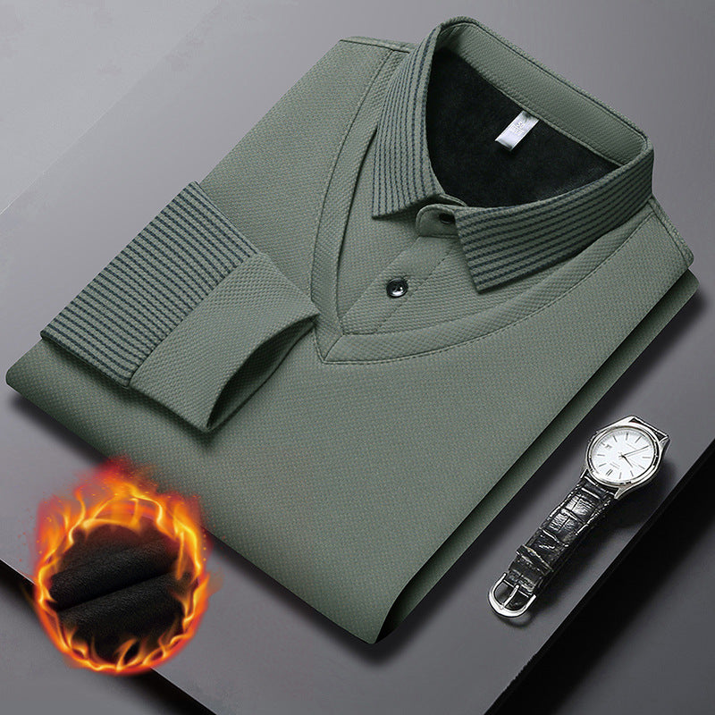 🔥HOT SALE 50% OFF🔥Men's Lapel Faux Two-Piece Knitted Shirt